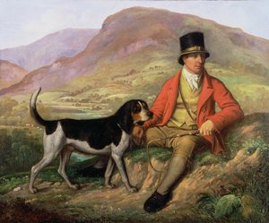 Muotokuva John Peelistä (1776-1854) yhden koiransa kanssa